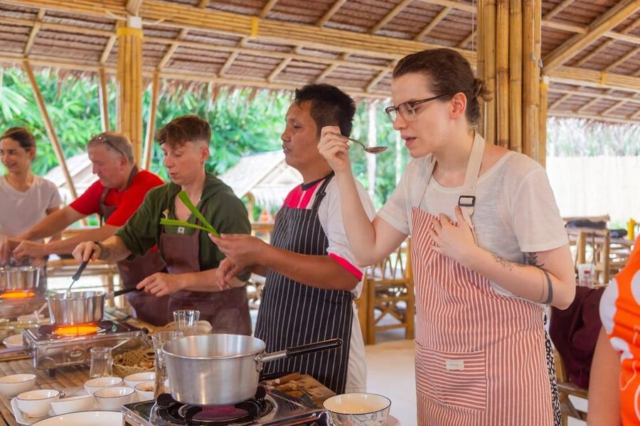 3 hours Khao Lak Cooking Class and Market Visit - Market snacks, homemade ice cream, and the food you actually take in