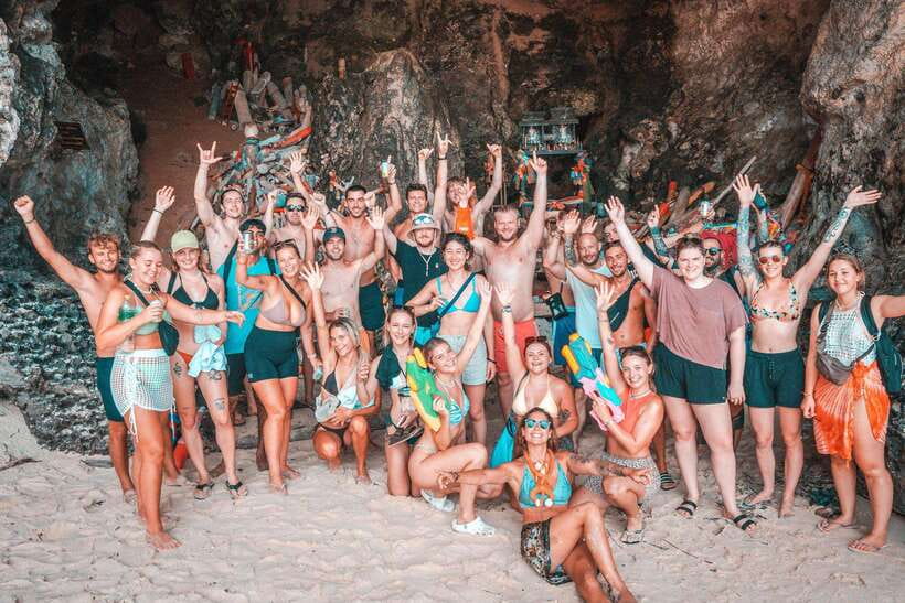 Ao Nang: 4 Island Awesomeness Adventure - Railay Beach Stop: Phranang Cave Area and Secret Swimming Spots