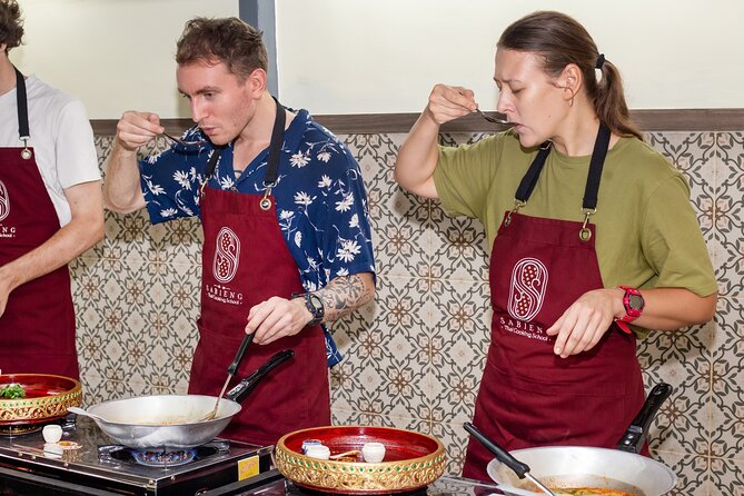 Authentic Thai Cooking with the Largest market visit &TukTuk ride - Inside Sabieng Thai Cooking School: clean space, clear teaching