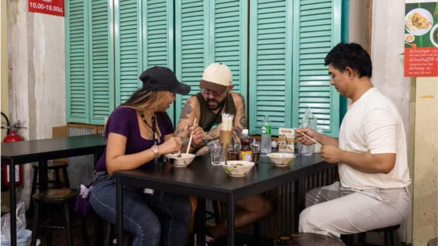 Bangkok Adventure Tuk Tuk Food Tour - Rooftop Mocktail Finish with Wat Arun Across the River
