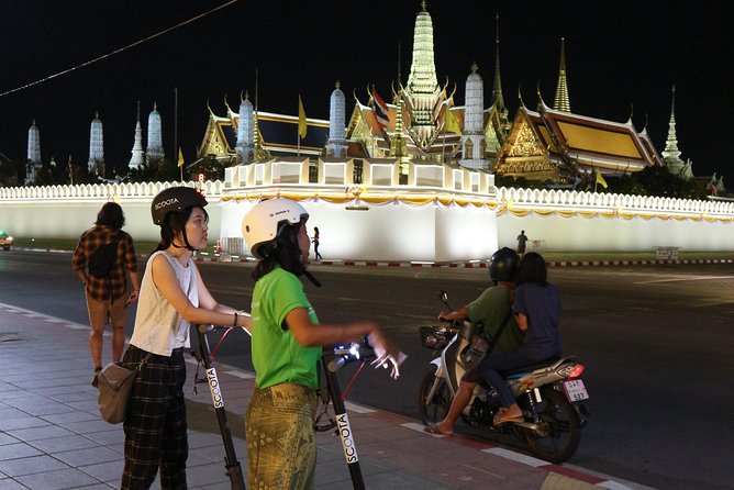 Bangkok at Night by Electric Scooter - Riding the Grand Palace outside: big views, limited access
