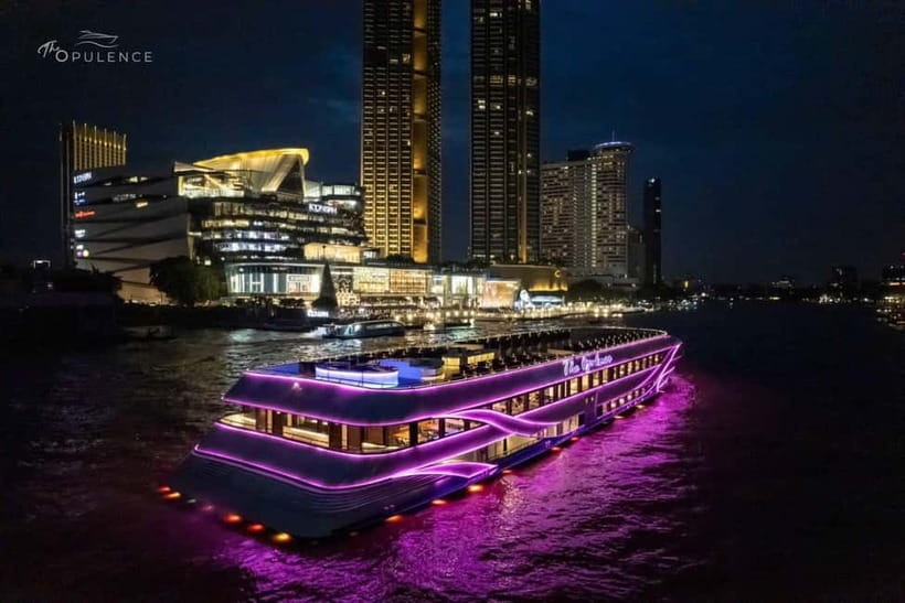 Bangkok: Celebrate New Year Opulence Dinner Cruise - Your evening on the Chao Phraya, from welcome drink to midnight