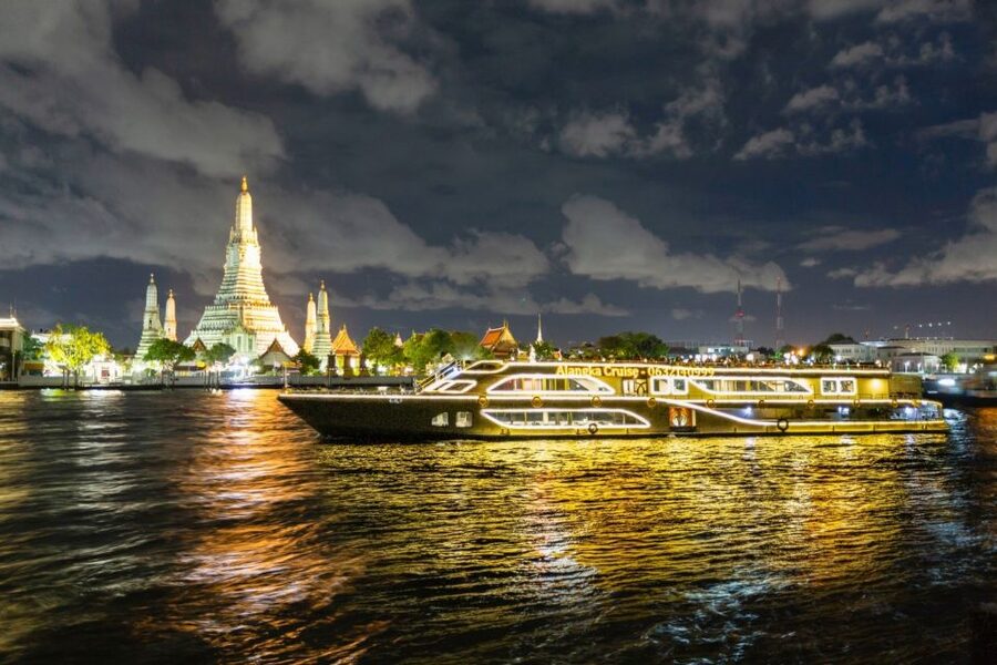 Bangkok: Chao Phraya Alangka Cruise at Icon Siam - Rama VIII Bridge Guided Time, Free Window, and Scenic Drive Views