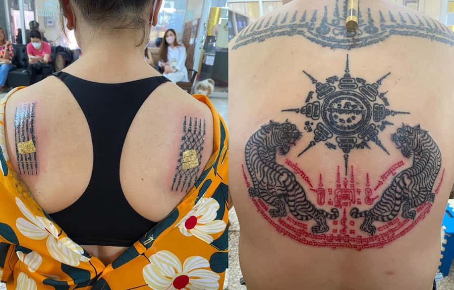 Bangkok: Hand Poked Thai Tattoo Guide at Wat Bang Phra - Key highlights at Wat Bang Phra hand-poked Sak Yant