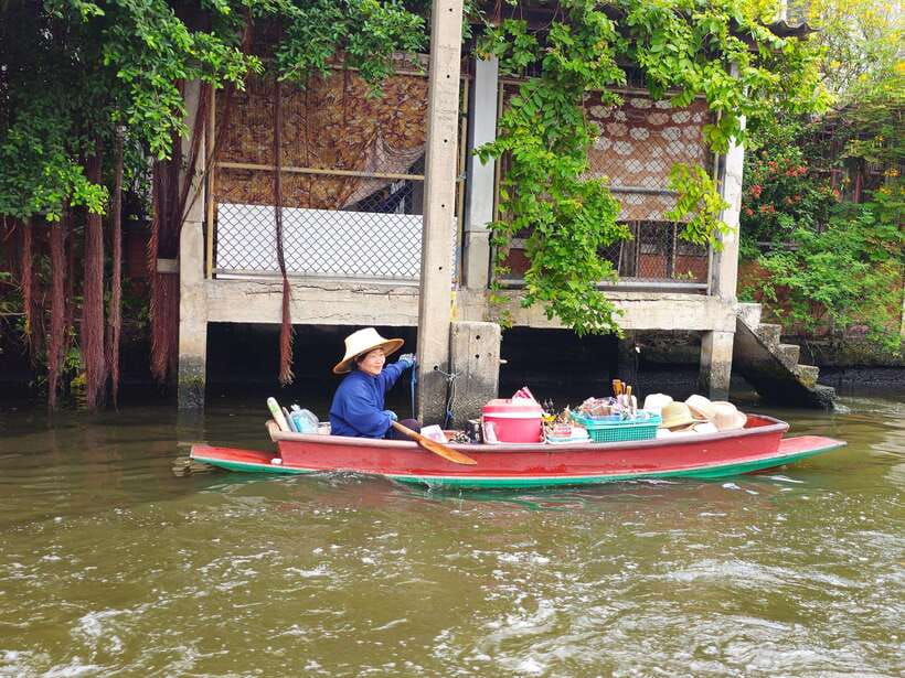 Bangkok Long Boat Canal a Big Buddha & Culture Markets Tour - The Largest Buddha photo stop, seen from the boat