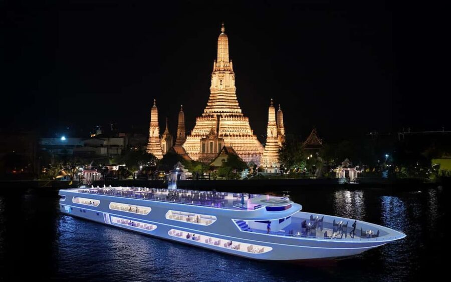 Bangkok Luxury White: Sunset or Buffet Dinner Cruise - Where to go: ICONSIAM Pier 4 and ASIATIQUE Dock 7
