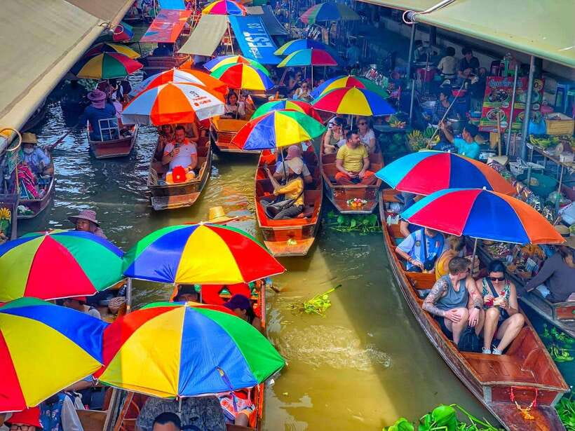 Bangkok: Train Market & Floating Market with Boat Ride - Maeklong Railway Market: Watching the Awnings Clear in Seconds
