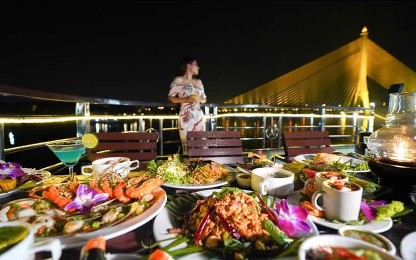 Bangkok: White Orchid Chao Phraya Cruise Free Flow Beer - Views from the top deck: where the best photos actually happen