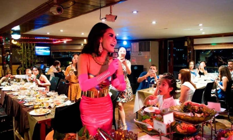 Bangkok: White Orchid Chao Phraya Cruise, Thai Buffet & Beer - The White Magnolia Layout: 3 Decks, Eating in Motion