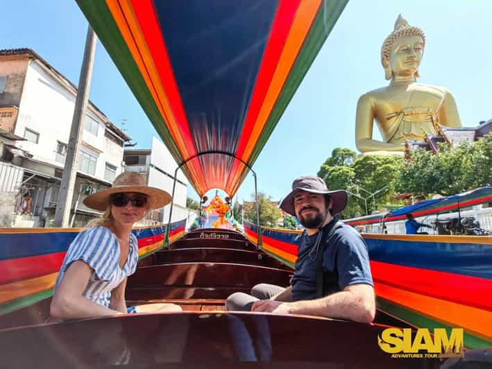 Bangkok Yai Local Canal Tour with Longtail Boat - Wat Paknam Phasi Charoen and the giant golden Buddha