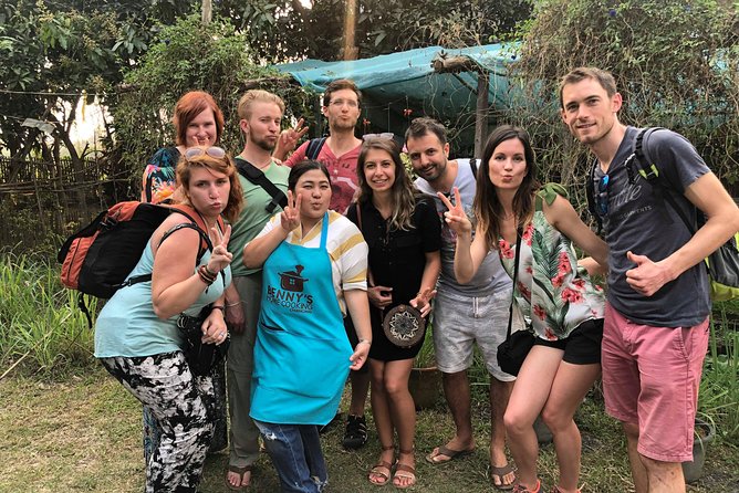 Benny's Home Cooking Chiang Mai - At the home kitchen: garden vegetables, rice paddy views, and real prep work