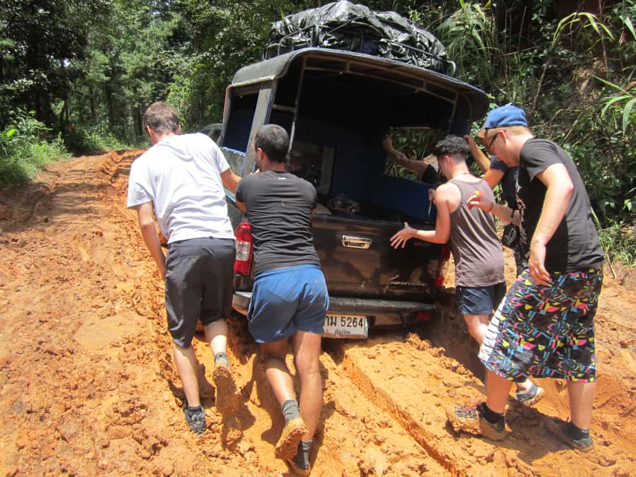 Chiang Mai: 2 Days, 1 Night Non-Tourist Trek - Day 2: Breakfast, waterfall swim, and bamboo rafting