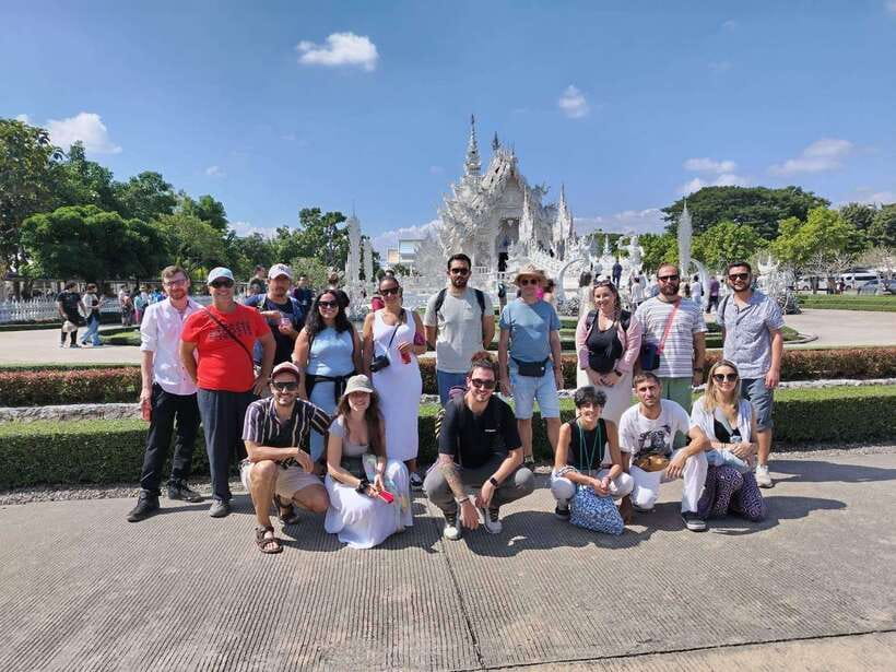 Chiang Mai: Chiang Rai Temples, Karen Tribe and Hot Springs - Wat Rong Suea Ten, Blue Color, Gold Details, and Dragon Guardians