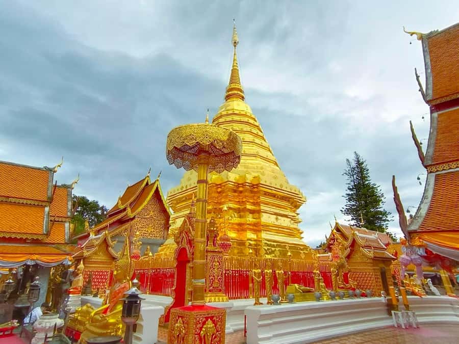 Chiang Mai: Doi Suthep Temple & Sticky Waterfall Trip - Wat Pha Lat in the jungle, a calmer temple pause
