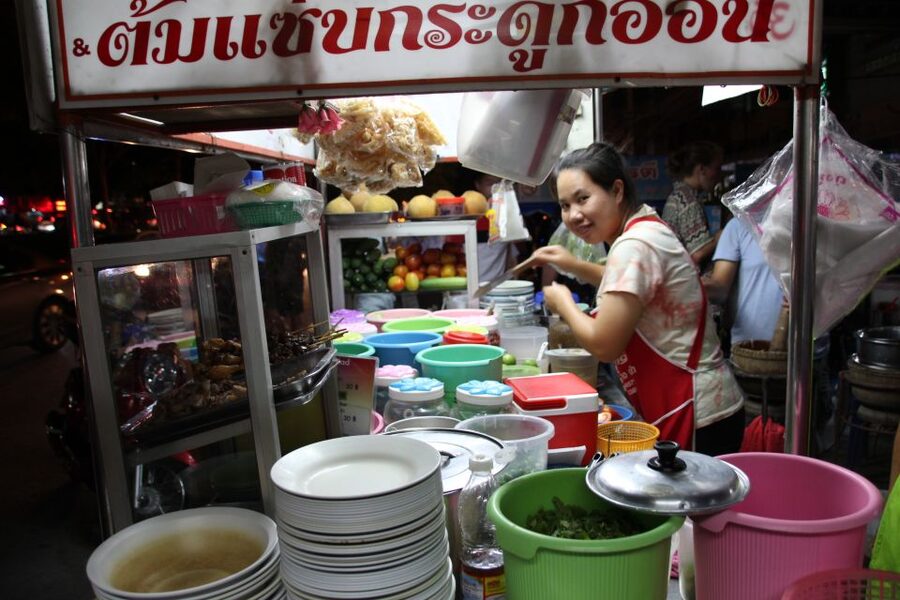 Chiang Mai: Evening Local Street Food Market Tour - Market Two: Stewed Pork Leg and Coconut Dumplings