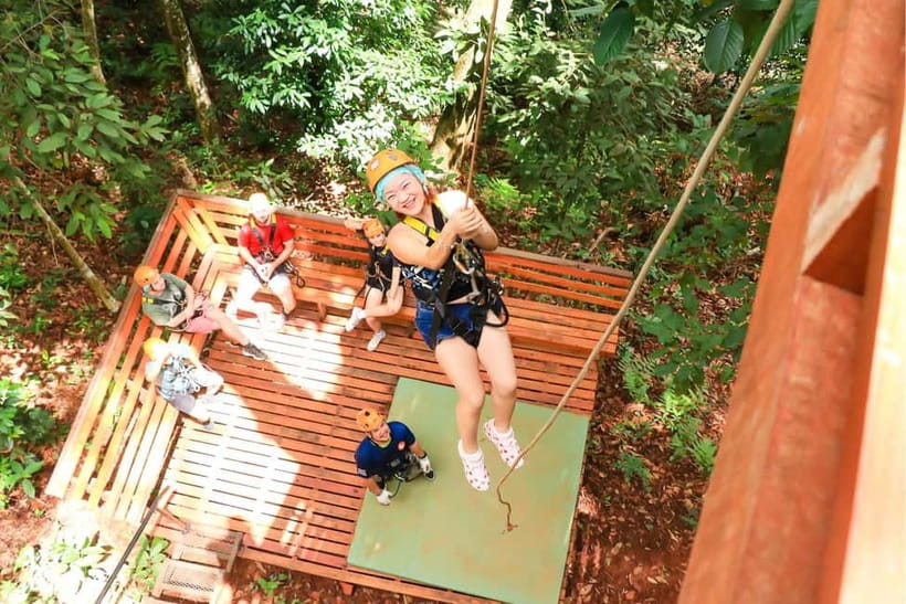 Chiang Mai: Jungle Flight Zip Line Roller Coaster - The food after the last landing: cooked meal, mixed impressions