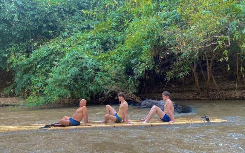 Chiang Mai: Jungle Trek, Elephants care & Bamboo Rafting - Bamboo rafting on the jungle river: calm fun with a real weather caveat