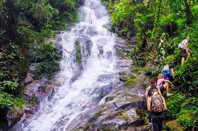 Chiang Mai: Suthep National Park Hiking & DH Mountain Biking - Monthathan Waterfall Visitor Centre: First Views and a Hard Climb Begins