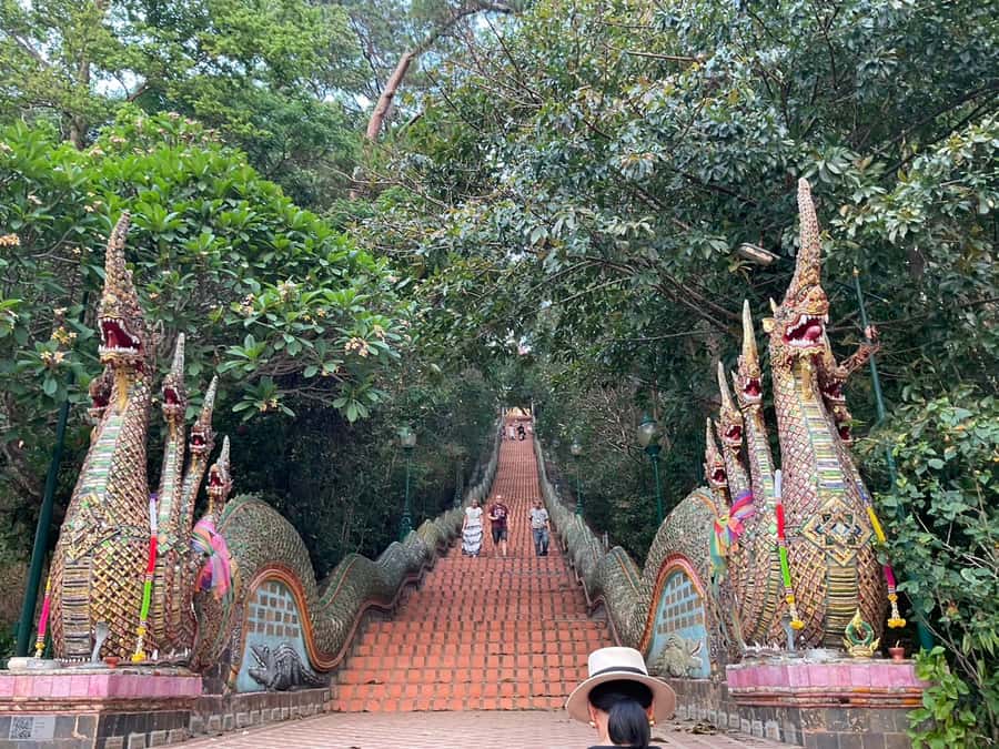 Chiang Mai: Wat Umong, Wat Pha Lat And Wat Doi Suthep Tour - The 306 Steps Up: Views Plus a Relic Story at the Golden Pagoda