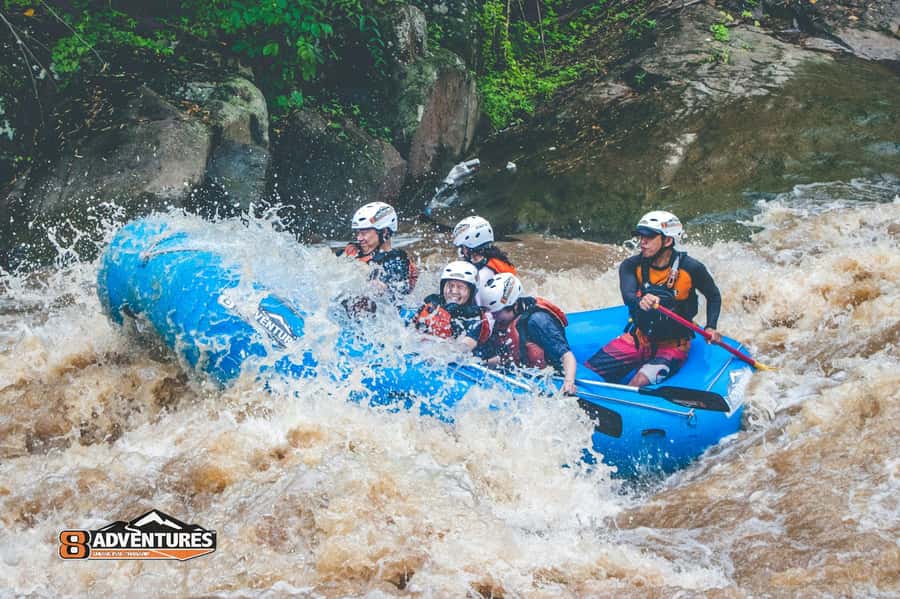 Chiang Mai: Whitewater Rafting and Waterfall Trekking Tour - The jungle trek to a 10-meter waterfall