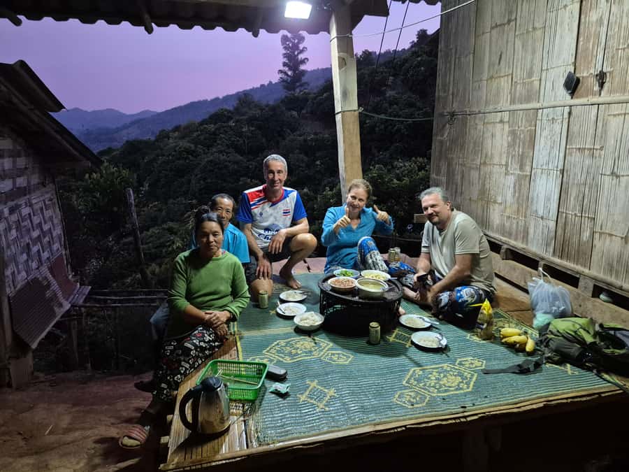 Chiang Rai: 2-Day Jungle Trek only walk with Waterfall - Day 2: bamboo cooking lunch, Lahu village, and the Pasoet hot spring pool