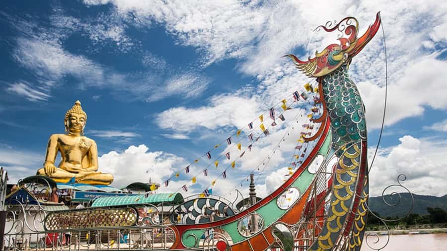 Chiang Rai: 3 Temples and Golden Triangle 1 Day Tour - Golden Triangle by Boat: Three Countries, Two Rivers, One Special View