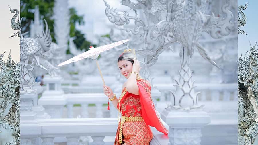 Chiang Rai:Photos of traditional Thai costumes,White Temple - How the photographer helps you stop overthinking