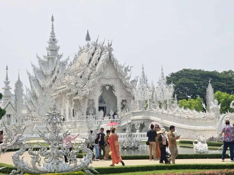 Chiang Rai: Private Tour with Driver and Custom Itinerary - White Temple (Wat Rong Khun): mirrored mosaics and surreal Thai art