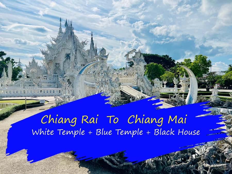 Chiang Rai:Private Transfer to Chiang Mai with Temples Visit - Wat Rong Suea Ten and the blue art-temple that feels modern