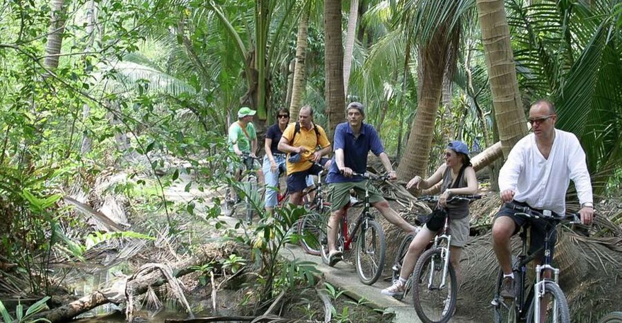 Colors Of Bangkok: 4-Hour Small Group Bike Tour - Meeting point, bike setup, and how long the day actually lasts