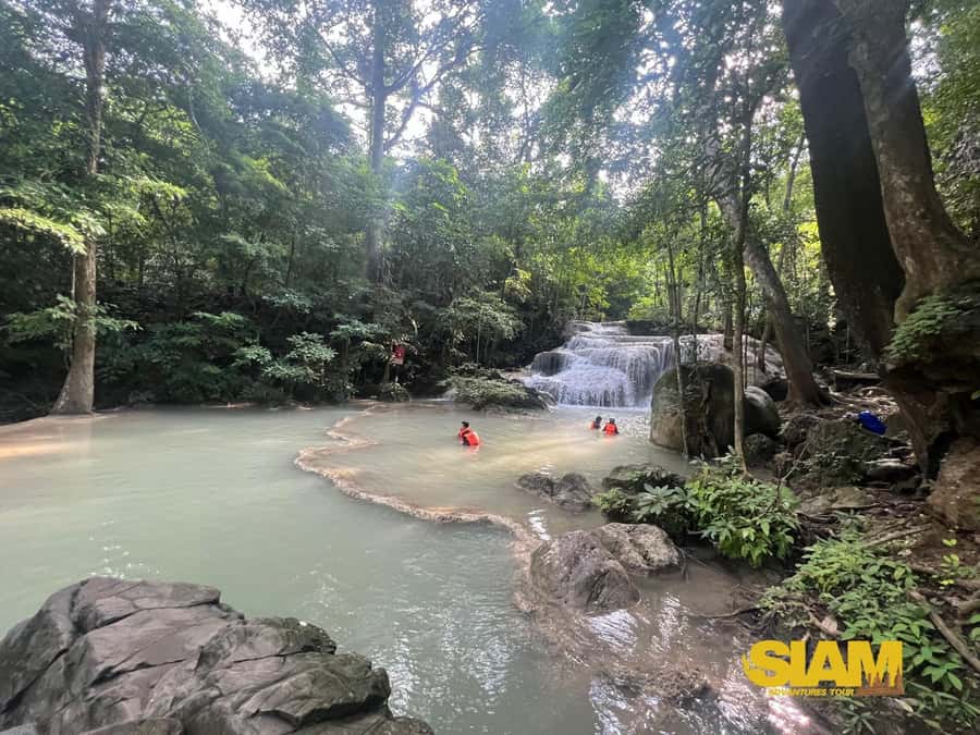 Erawan Waterfall, River Kwai & Railway Tour : From Bangkok - What makes this day tour work: train, bridge, and seven-tier waterfall