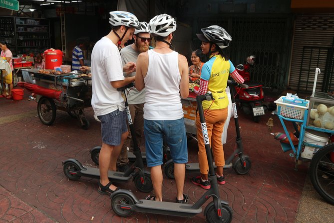 Explore Bangkok by E-Scooter & Try Street Food - Lhong 1919, the river ferry crossing, and getting to Yaowarat Road
