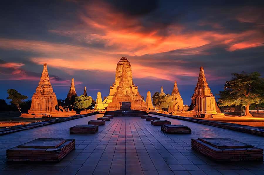 From Bangkok:Ayutthaya Night Temples&Market with local Snack - Bang Pa-In Palace: royal design without the daytime rush