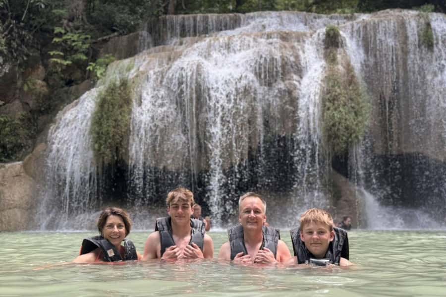 From Bangkok: Erawan Waterfall & Kanchanaburi Private Tour - Kra Sae Buddha Cave, a short guided walk with a different vibe