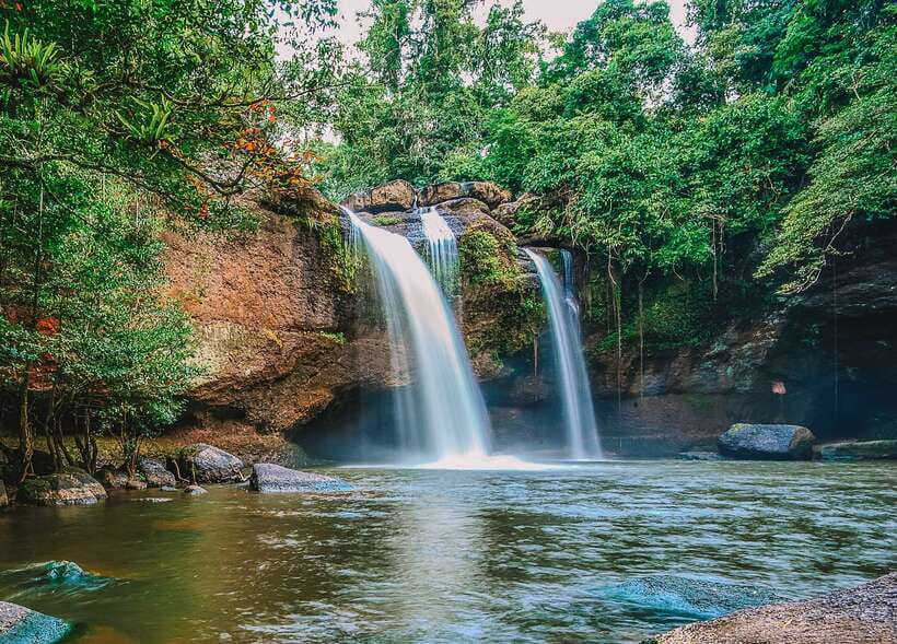 From Bangkok: Khao Yai National Park Small-Group Day Trip - Haew Narok Waterfall: the tall three-tier finish