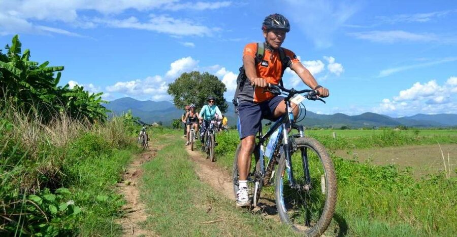 From Chiang Mai: Mae Taeng Valley and Waterfalls Cycle Tour - Wat Ban Den: a temple visit you can actually appreciate