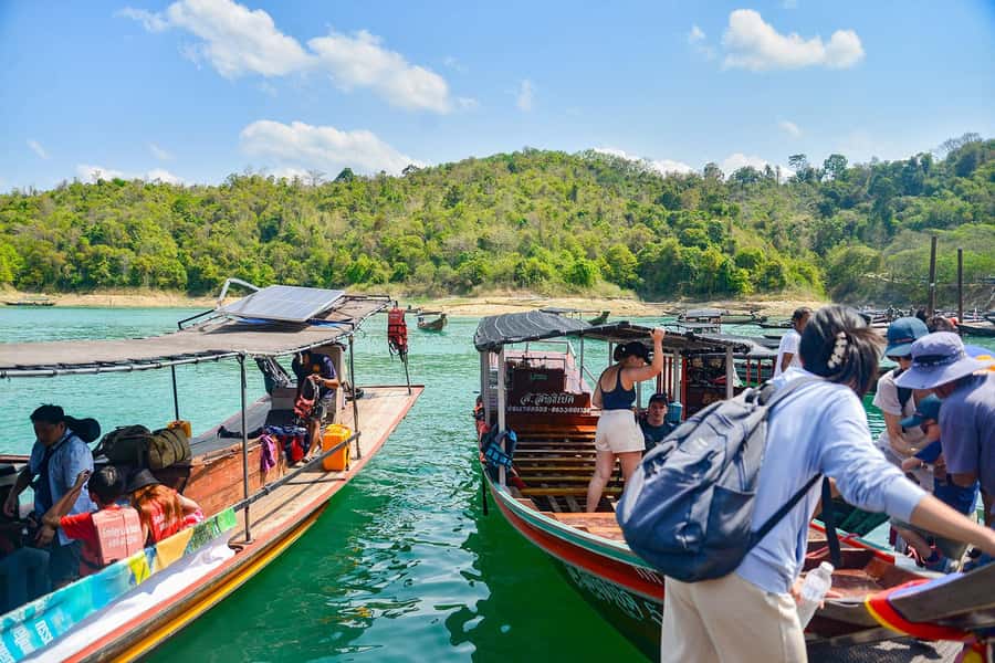 From Khao Lak: Eco Excursion at Cheow Lan Lake /w Lunch - Kayaking and swimming after lunch, then one more boat ride