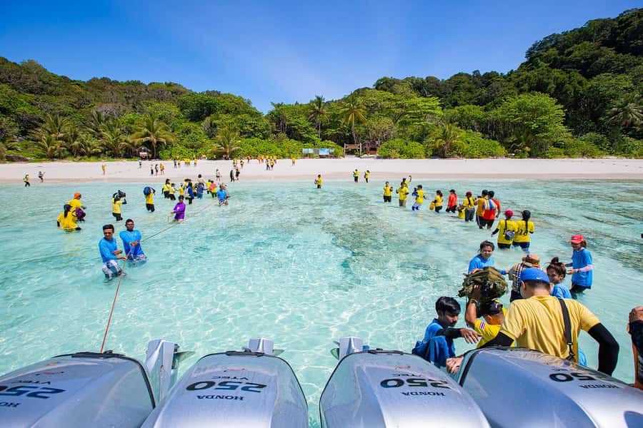 From Khao Lak: Similan Islands Day Trip by Luxury Catamaran - Koh Ba Ngu zone (Christmas Point, Namchai Bay) and Ko Bangu: second wave snorkeling