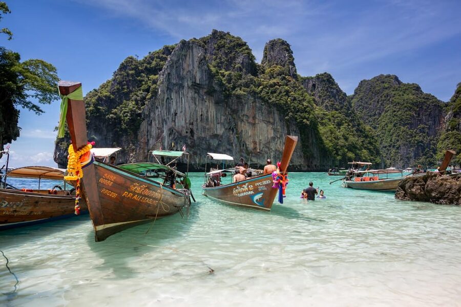 From Phi Phi: Full Day Longtail Tour Maya Bay & Snorkeling - Shark Point snorkeling, blacktip reef sharks and the safety routine