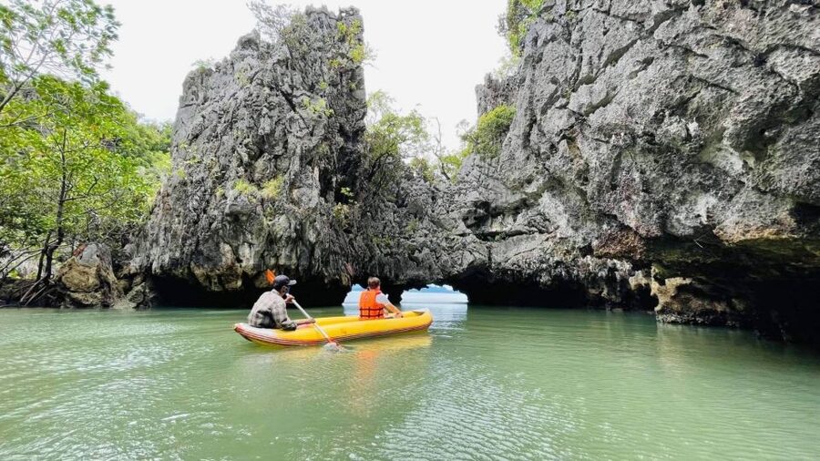 From Phuket: Phang Nga Bay and Canoeing Tour by Big Boat - Ko Hong: the inner-sea cave channels where swimming feels earned