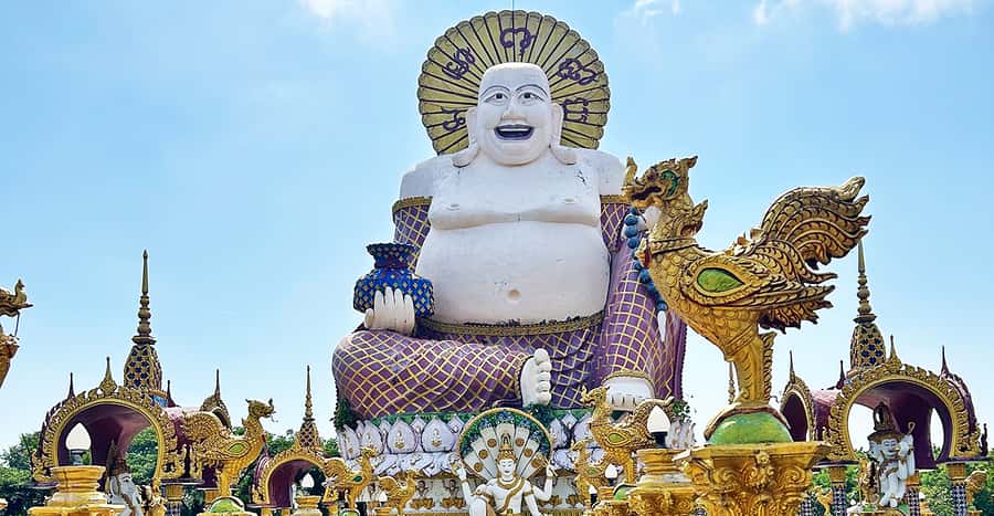 Jeep Tour Koh Samui Jungle Safari Full Day Adventure - Guan Yu shrine: the 16-meter bronze statue and Chinese-Thai mix