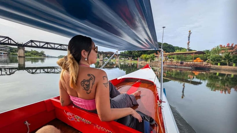 Kanchanaburi: River Kwai Scenic Tour by Private Longtail - Private longtail boat under River Kwai Bridge, with a big-tree meeting point