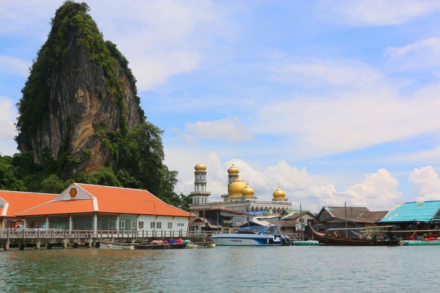Khao Lak: Phang Nga Bay & James Bond Island by Longtail Boat - Wat Tham Suwanakhuha Cave Temple, reclining Golden Buddha and monkeys