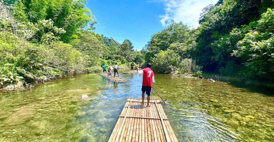Khaolak: Bamboo Rafting, Waterfalls, and Turtle Conservation - Bamboo rafting on the river at Wang Kiang Koo: calm, green, and wildlife-spotting