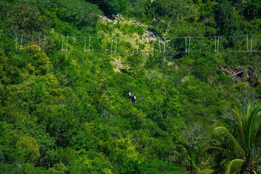 Ko Pha Ngan: Sky-High Zipline & Wang Sai Waterfall Views - Zipline Spans Over the Valley, With Wang Sai Waterfall as the Backdrop