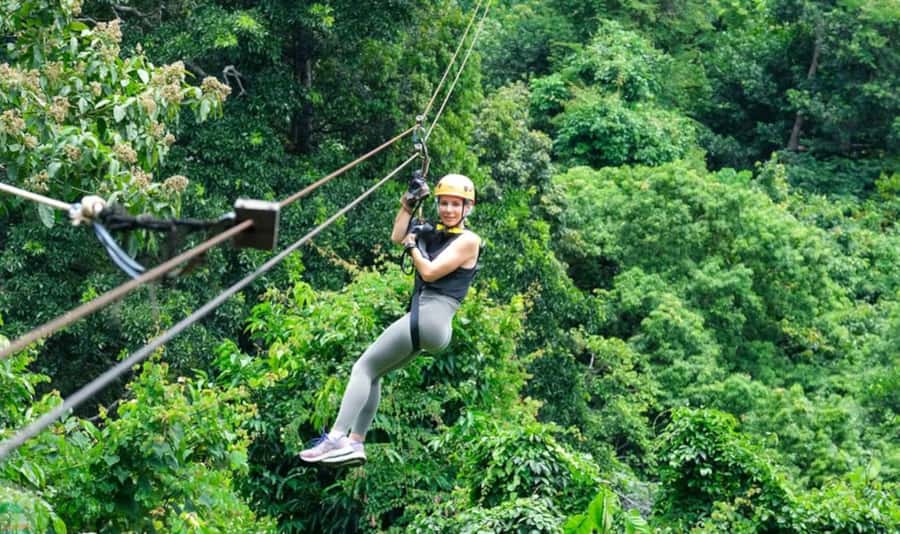 Ko Samui: Tree Bridge Jungle Zipline and Waterfall Adventure - Tan Rua Waterfall trek: a calmer second act