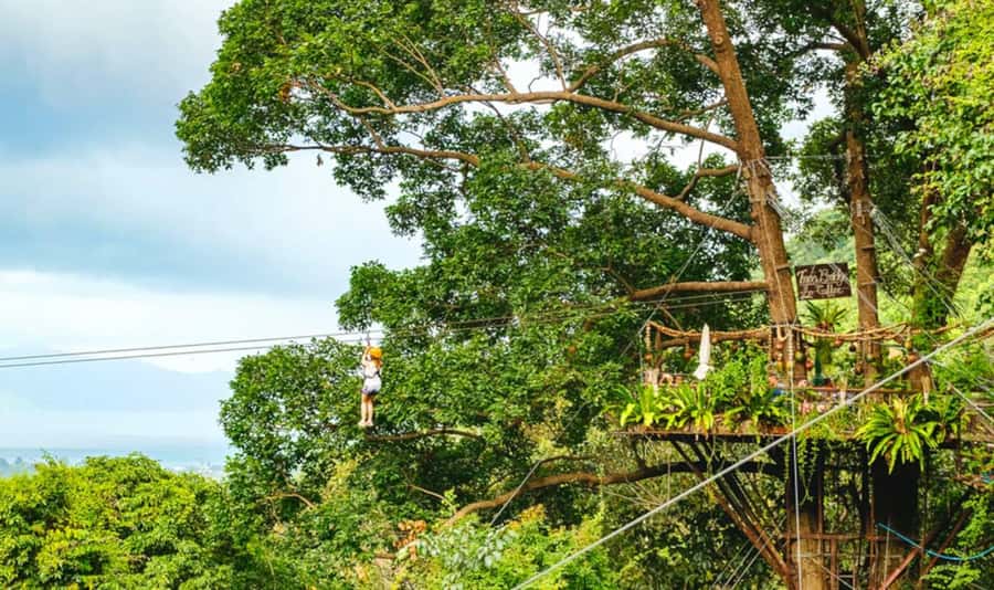 Ko Samui: Tree Bridge Jungle Zipline and Waterfall Adventure - Tree Bridge Cafe: the reset point with a free drink