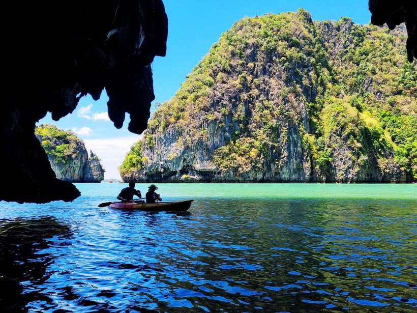 Koh Lanta: Sea Cave Kayaking and Talabeng Island Tour - Talabeng Island: cliffs, a guided walk, and time to swim