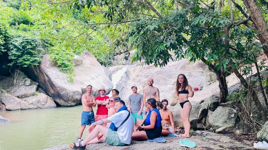 Koh Phangan Shared Road Trip by Mingalaba road trip - Guide style makes the day smoother, Sol, David, Kevin, Ray