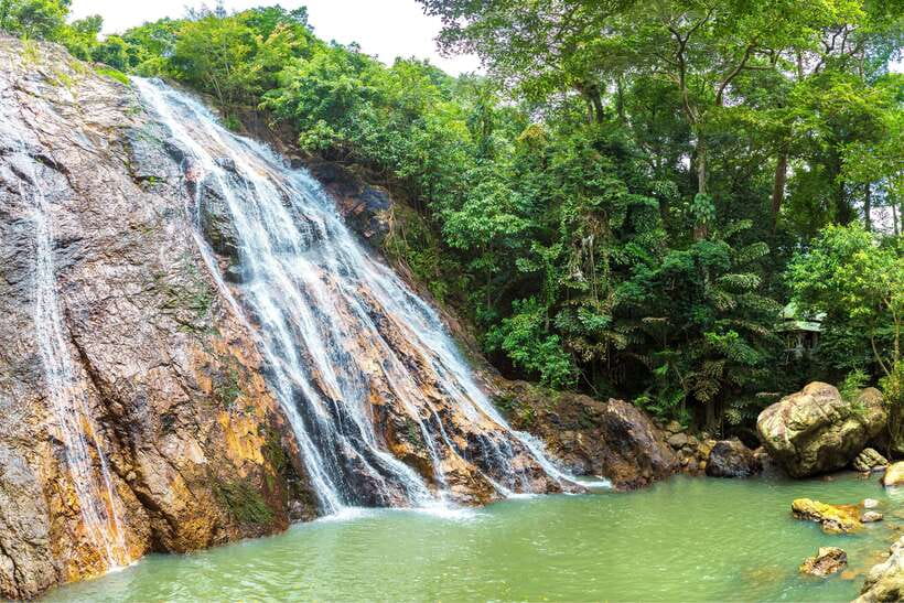 Koh Samui Jungle Adventure: 4x4 Off-Road Safari & Lunch - Na Muang Waterfall 2: cooling off in the jungle